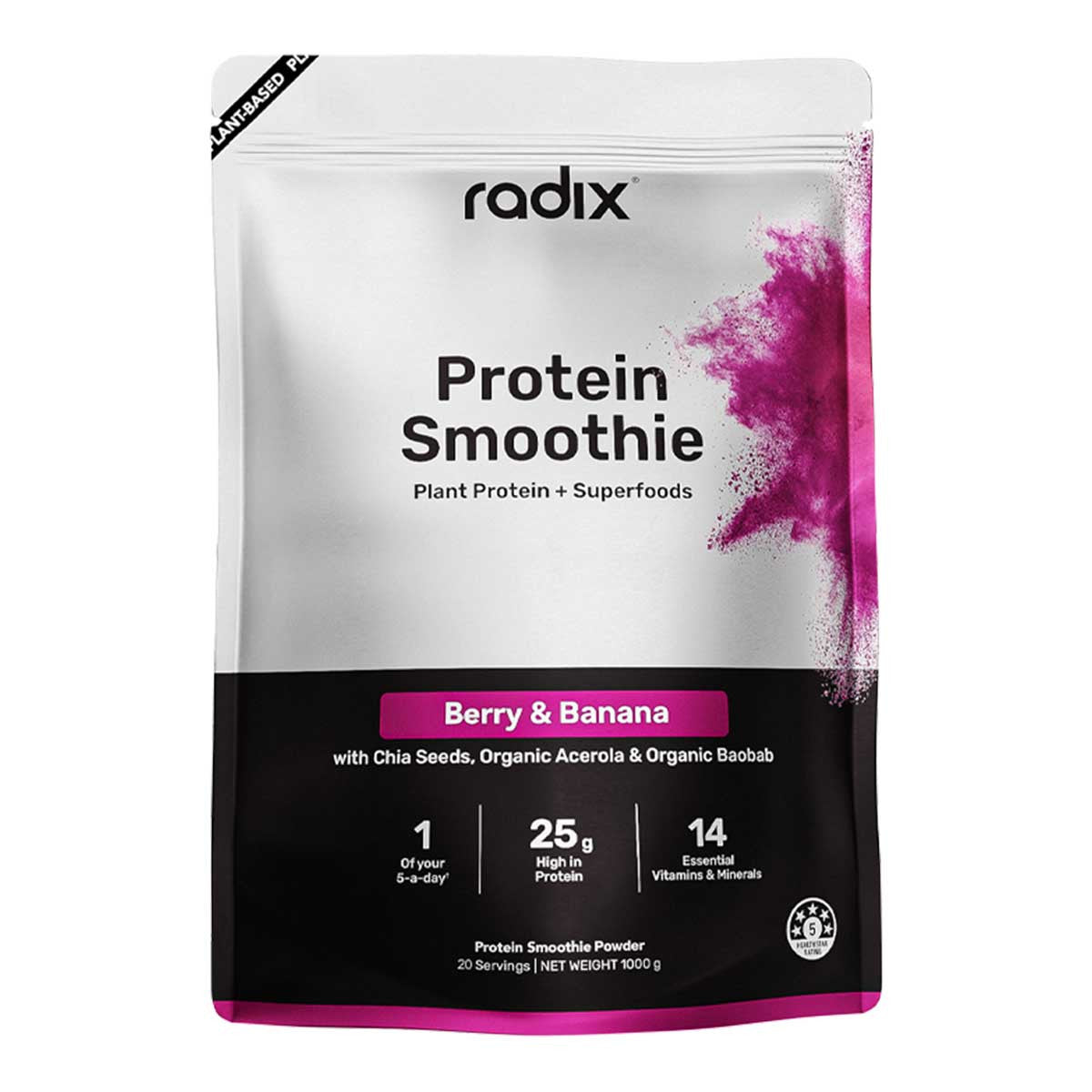 Radix Nutrition Plant Based Protein Smoothie - Berry & Banana _3