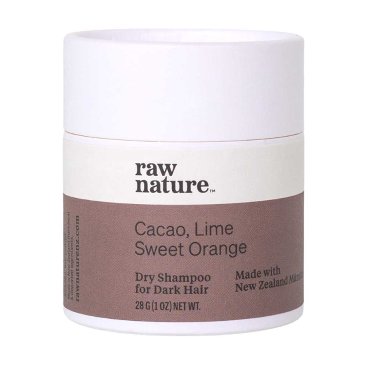 raw nature Cacao Lime Sweet Orange Dry Shampoo for Dark Hair _1