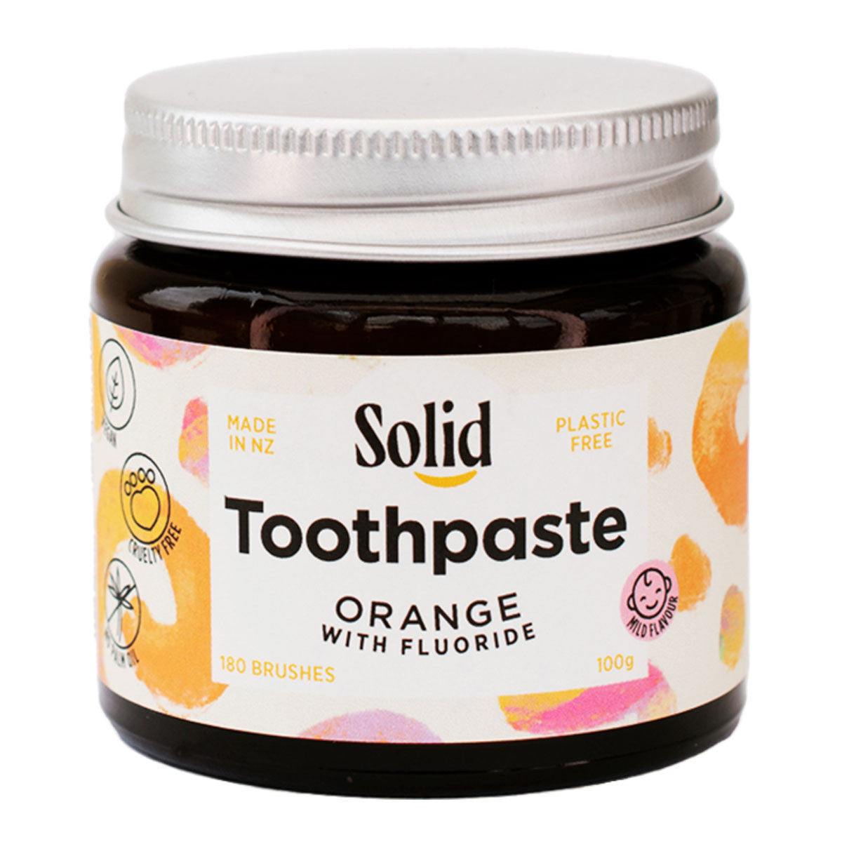 Solid Toothpaste - Orange with Fluoride _1