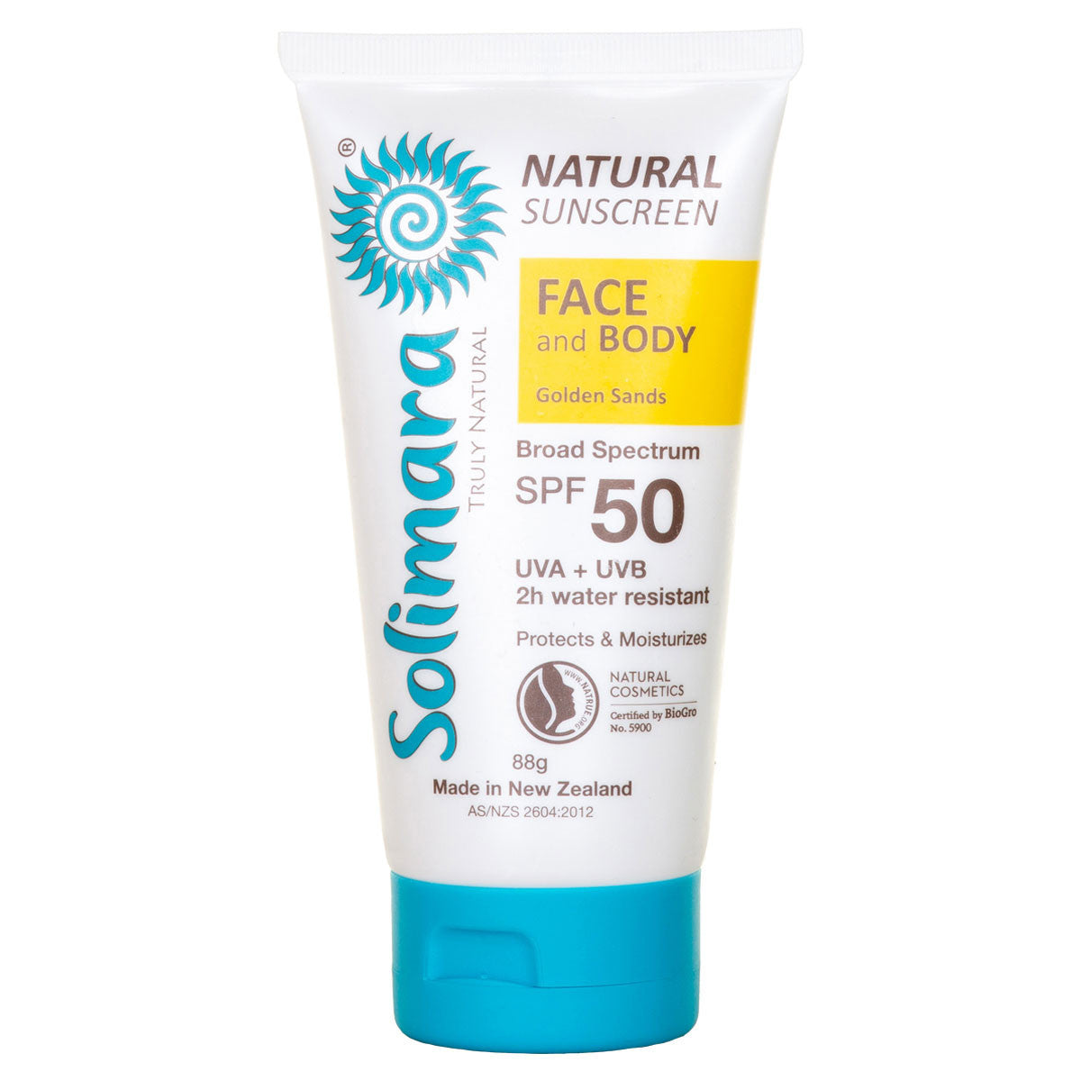 Solimara Truly Natural Natural Sunscreen Face and Body SPF 50 Golden Sands_2