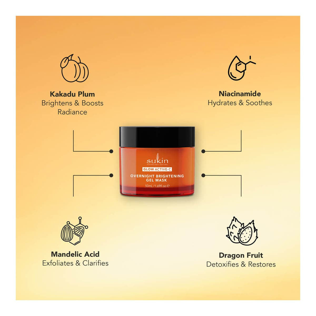 Sukin Glow Active C Overnight Brightening Gel Mask _3