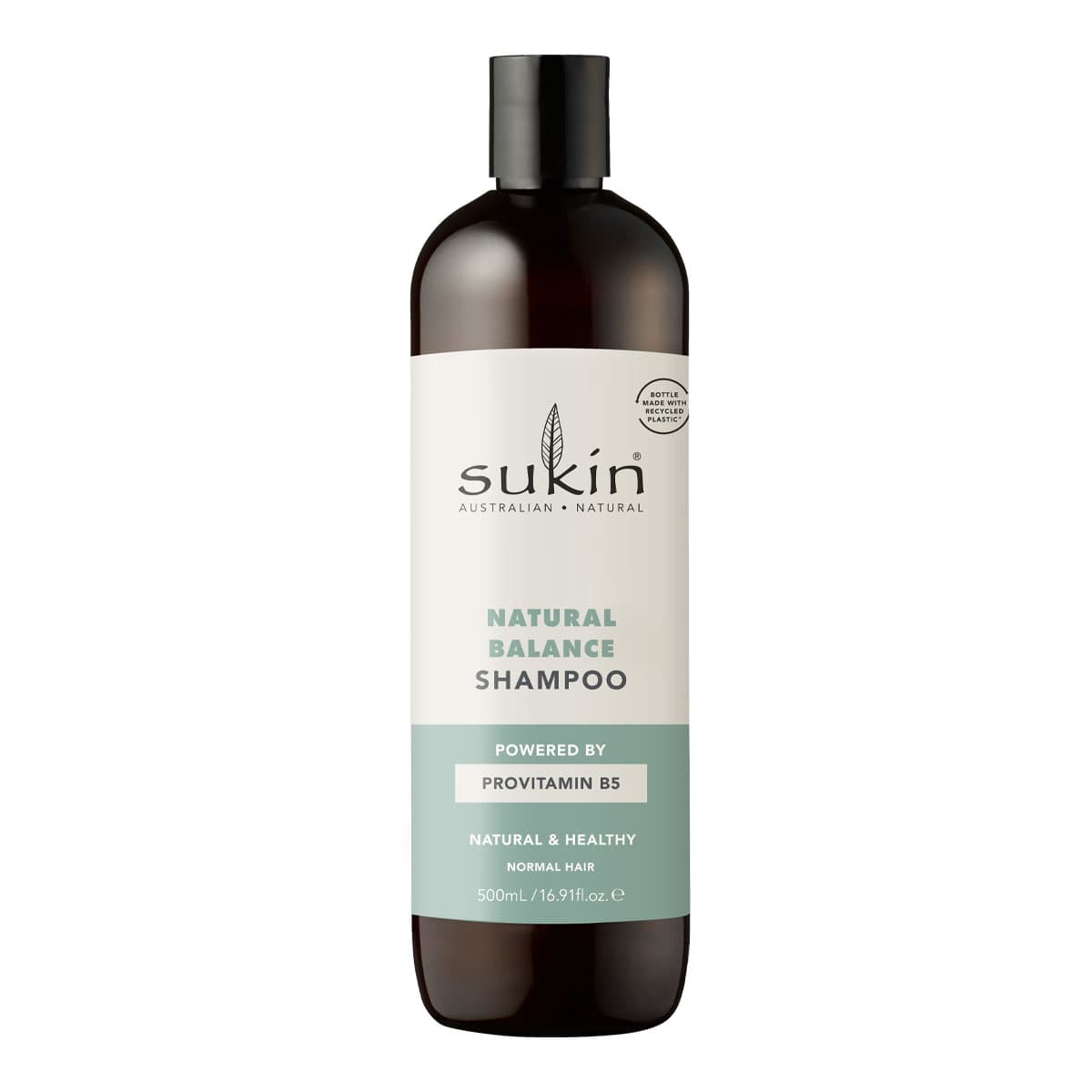 Sukin Natural Balance Shampoo bottle on a white background.