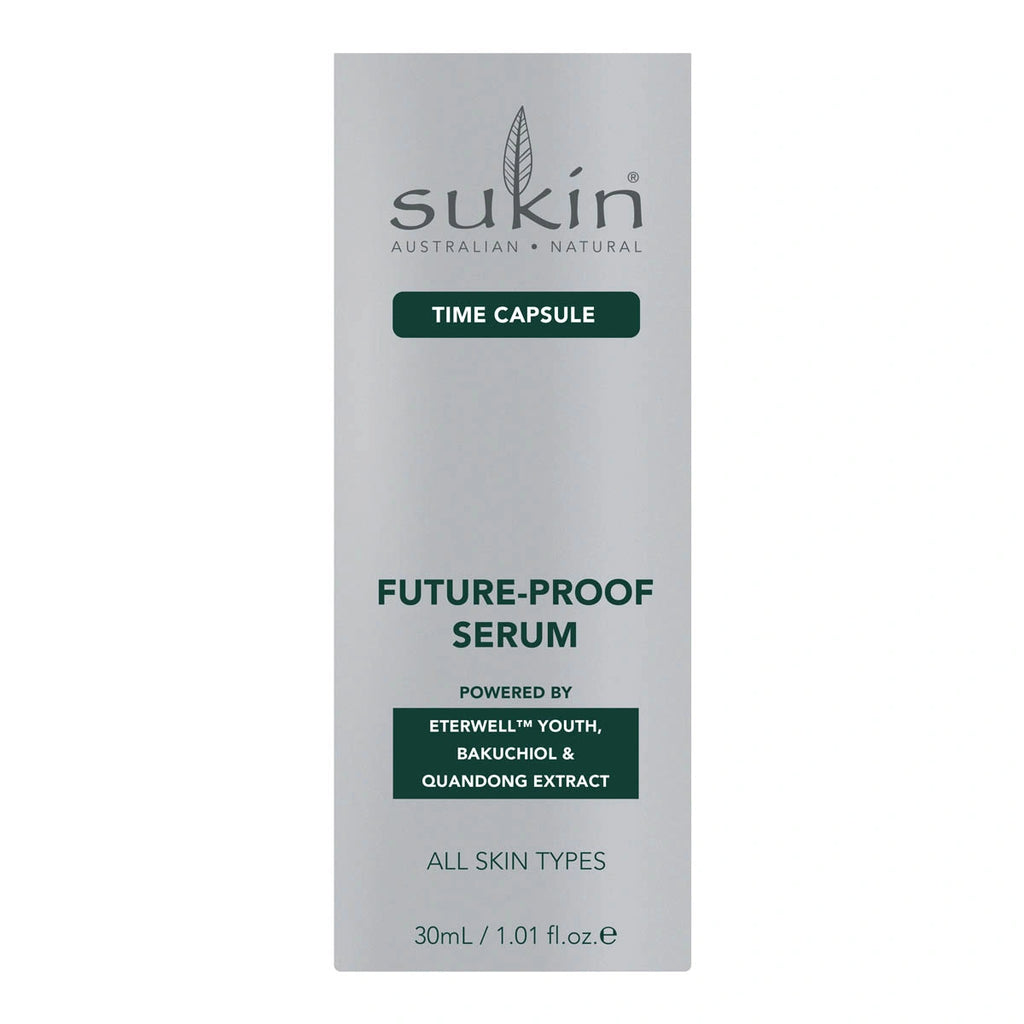Sukin Time Capsule Future-Proof Serum packaging on a white background