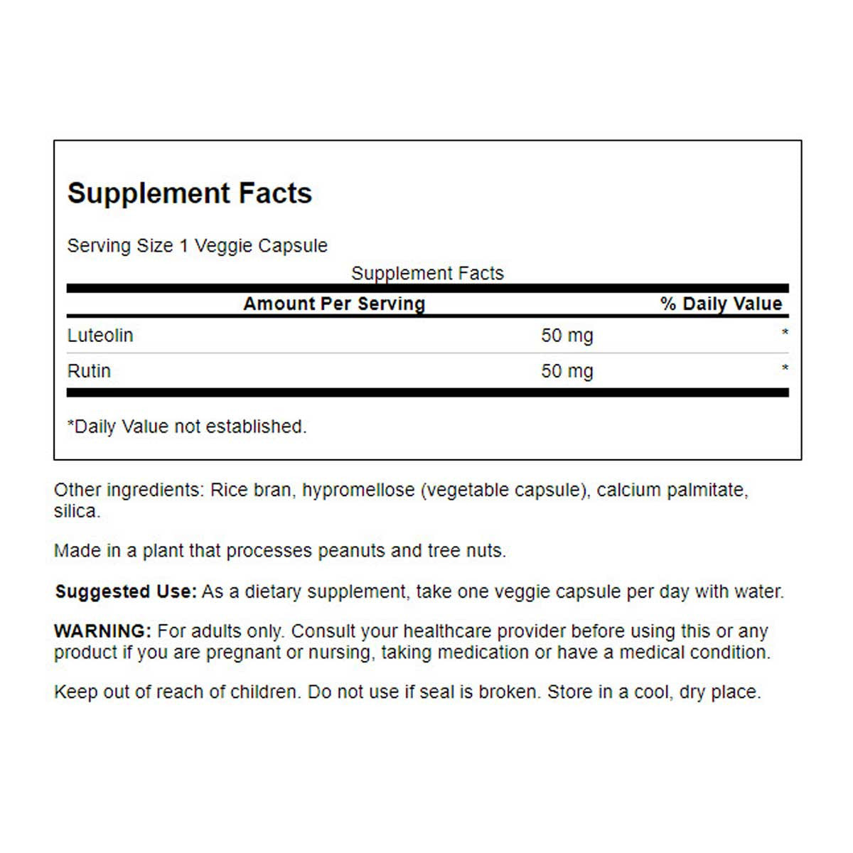 Swanson Luteolin Complex Brain & Nervous System Health _2