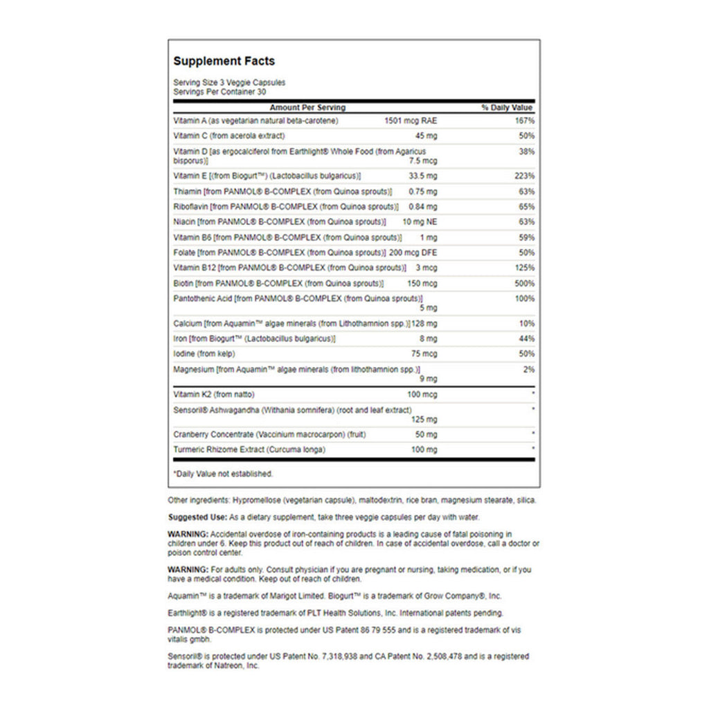 Swanson Real Food Multi Vegan - Women's Daily _3