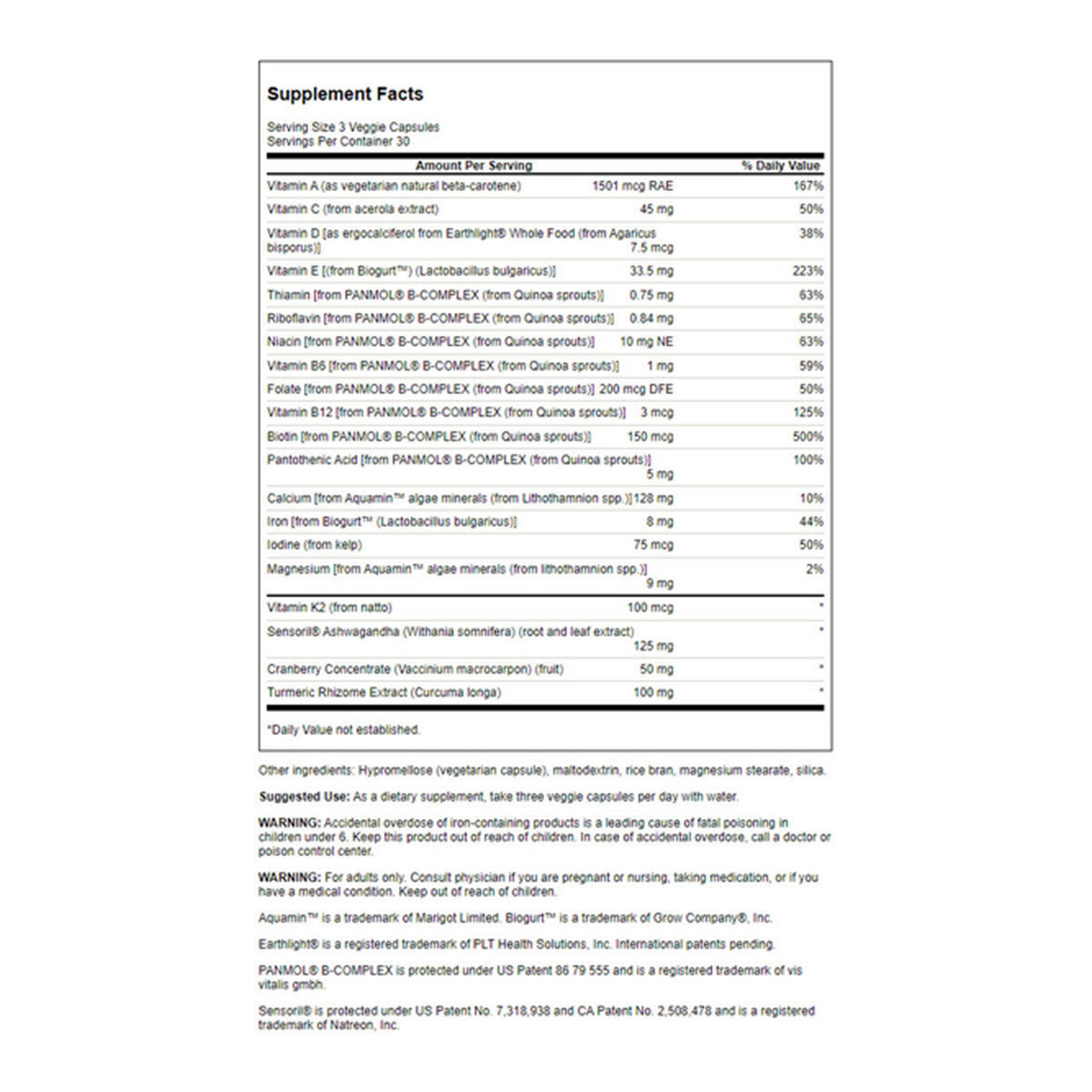 Swanson Real Food Multi Vegan - Women's Daily _3