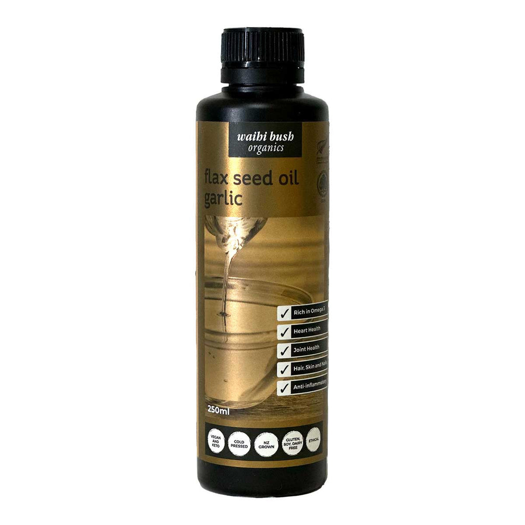 Waihi Bush Flax Seed Oil Garlic _1
