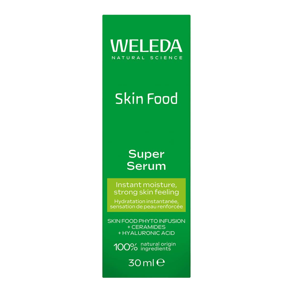 Weleda Skin Food Super Serum packaging on a white background