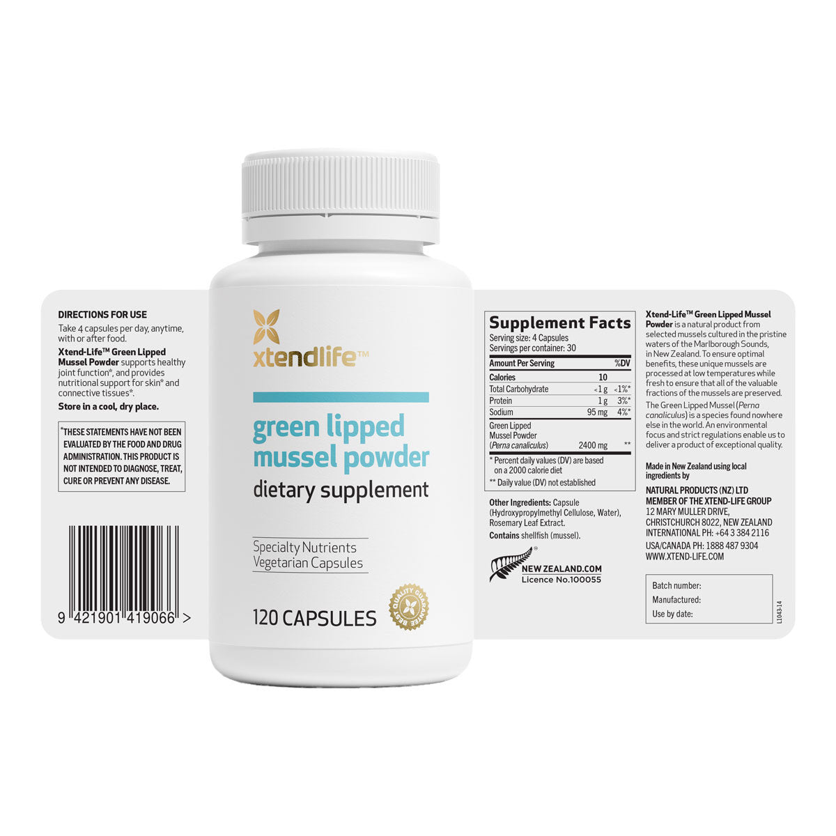 Xtend-Life Green Lipped Mussel Powder _2